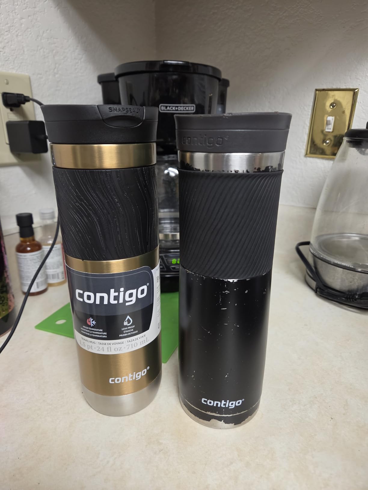 Contigo Byron Vacuum-Insulated Stainless Steel Travel Mug with Leak-Proof Lid Reusable Coffee Mug or Water Bottle BPA-Free 16oz Licorice Keeps Beverages Hot for 6 Hours or Cold for 12 Hours customer photo 1