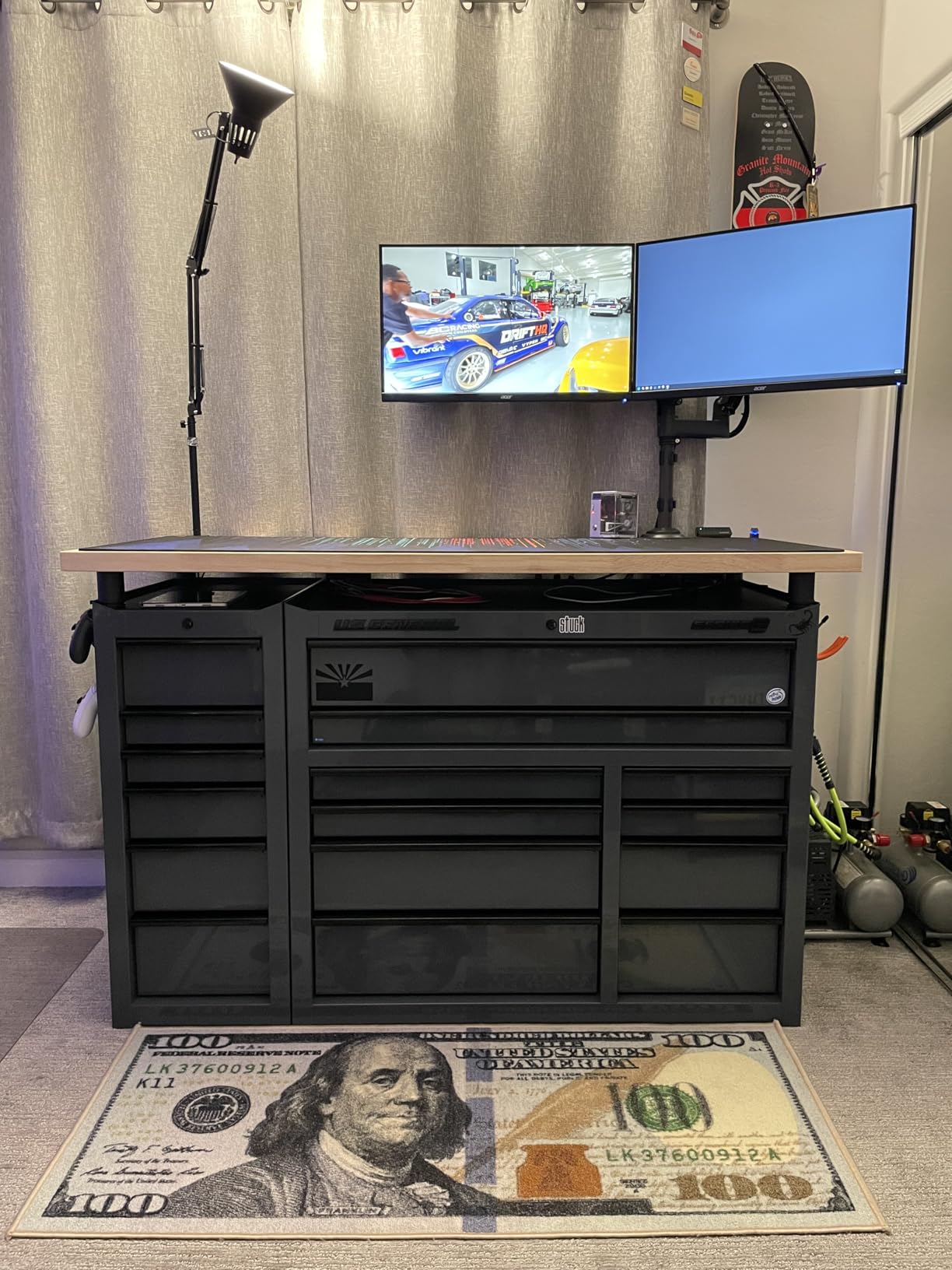 HUANUO 17-32 Inch Dual Monitor Stand, Stacked Monitor Mount, Monitor Arms for 2 Monitors, Ergonomic Adjustable Tilt/Swivel/Rotate, Weight Max 19.8 lbs, VESA 75/100mm customer photo 2