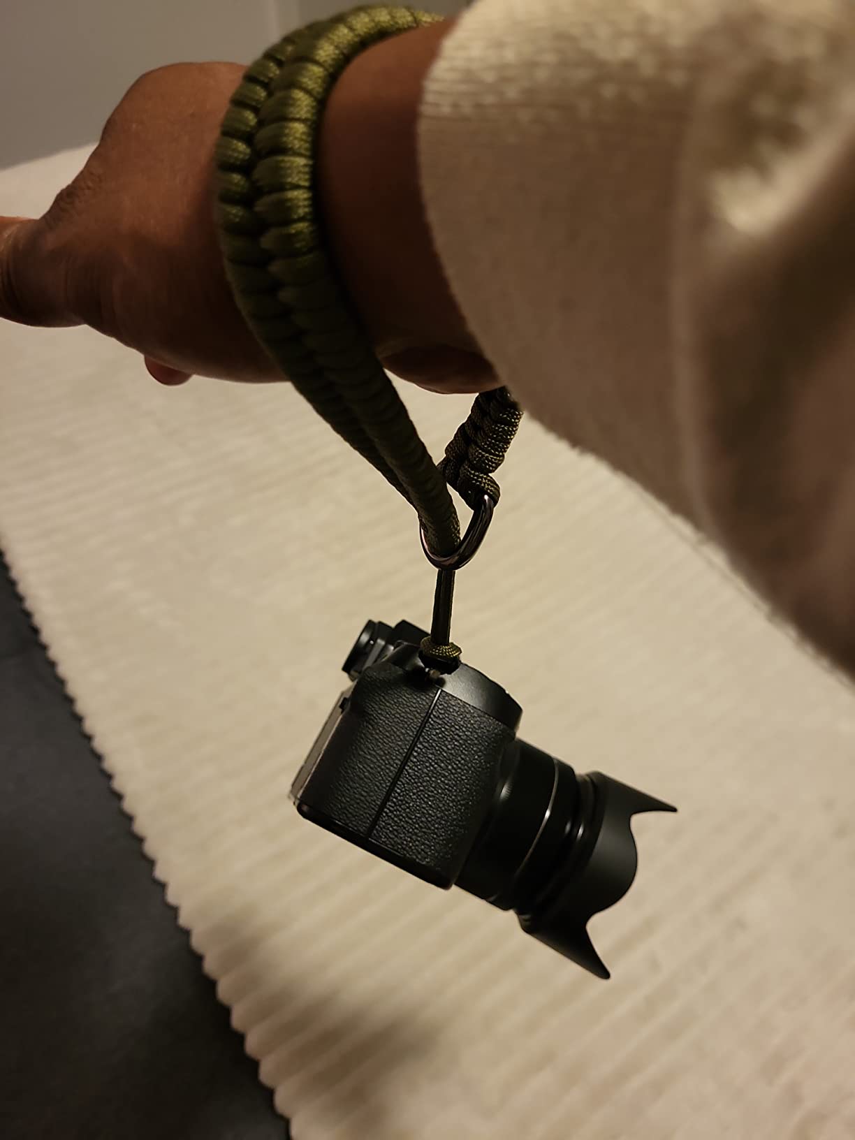 Paracord Camera Wrist Strap Lanyard-Quick Release for DSLR Mirrorless Black customer photo 2