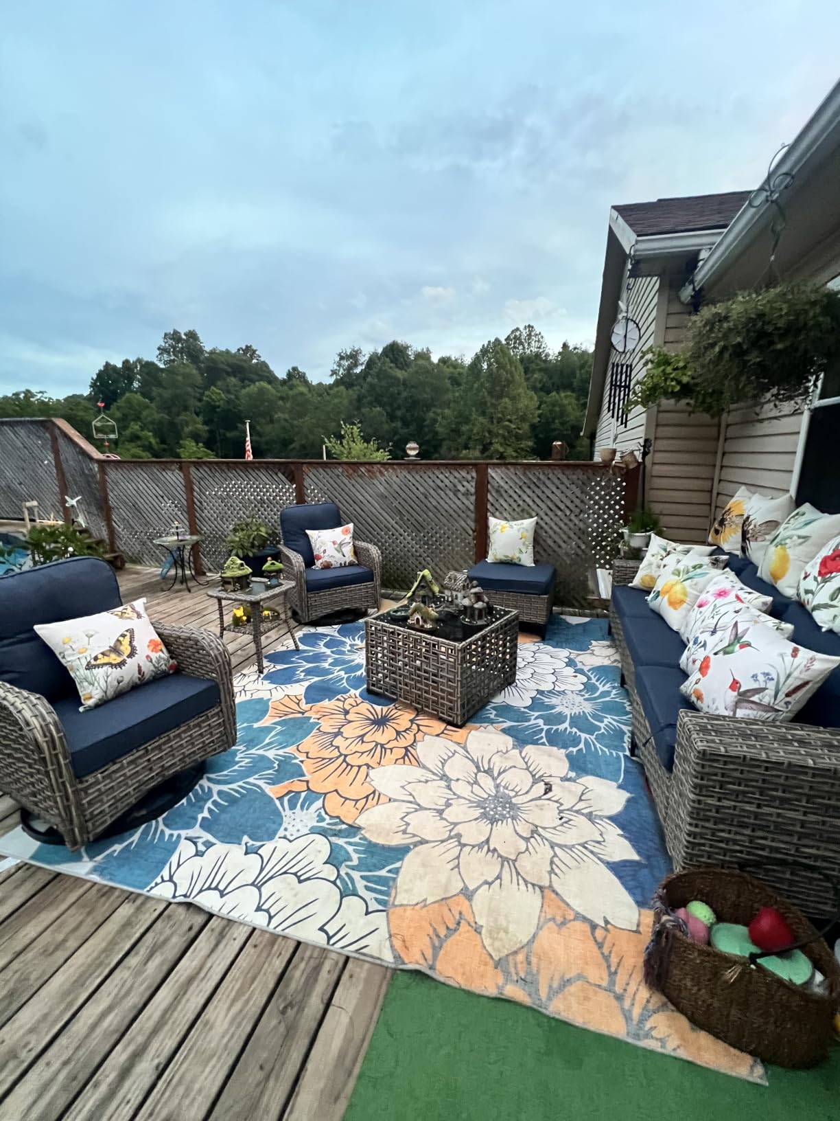 All Smiles Outdoor Patio Throw Pillow Covers 18x18 Set of 4 Spring Summer Garden Flowers Farmhouse Décor Outside Furniture Bench Chair Decorative Cushion Cases for Swing Deep Seat Bed Couch Sofa customer photo 2