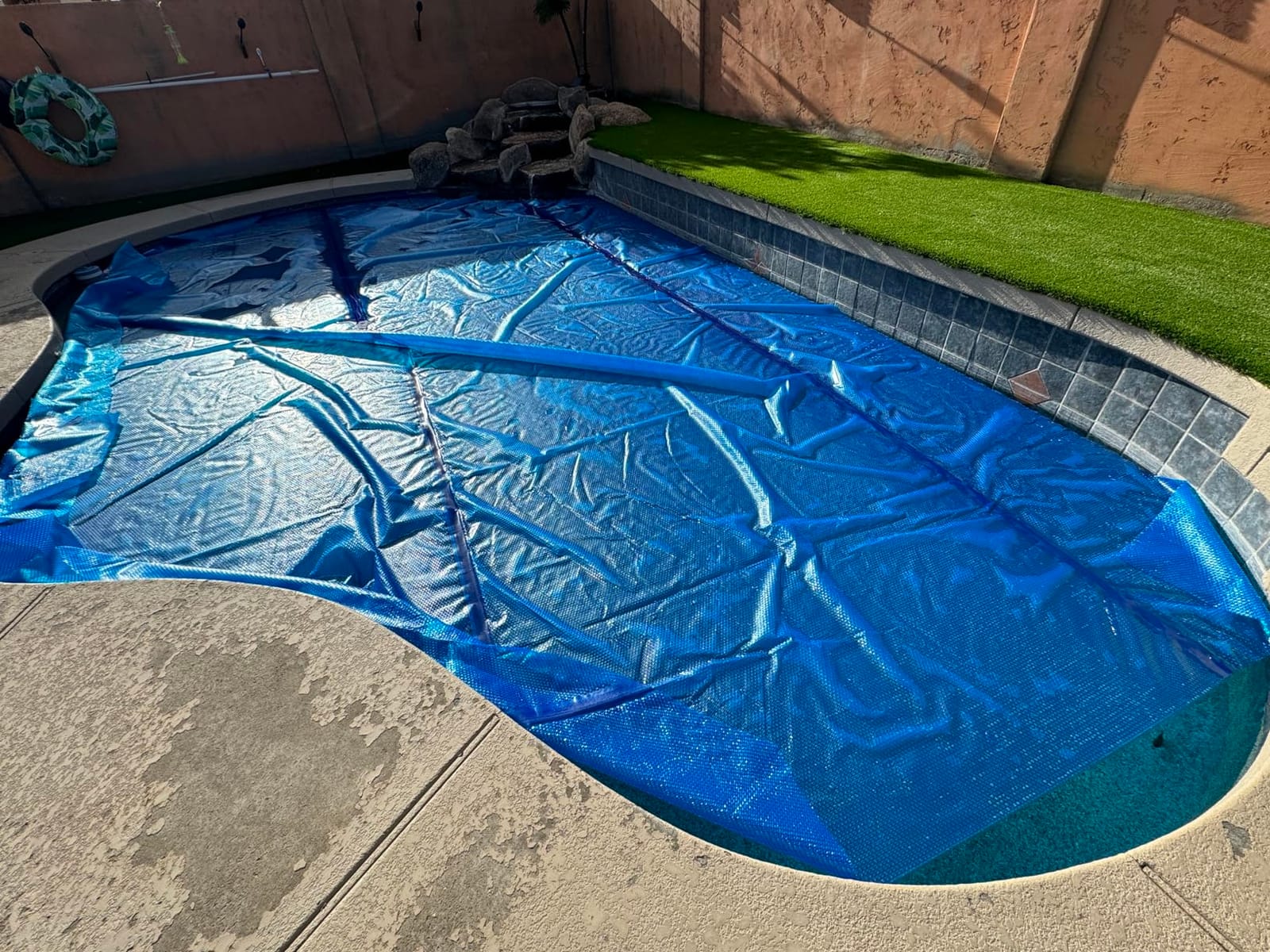 Doheny's Clear-Tek Micro Bubble Solar Pool Cover for In-Ground Swimming Pools | Increase Solar Energy Absorption, Retain Heat, Reduce Evaporation, Reduce Heat Loss & Save, 18x36 ft Blue 1600 customer photo 2