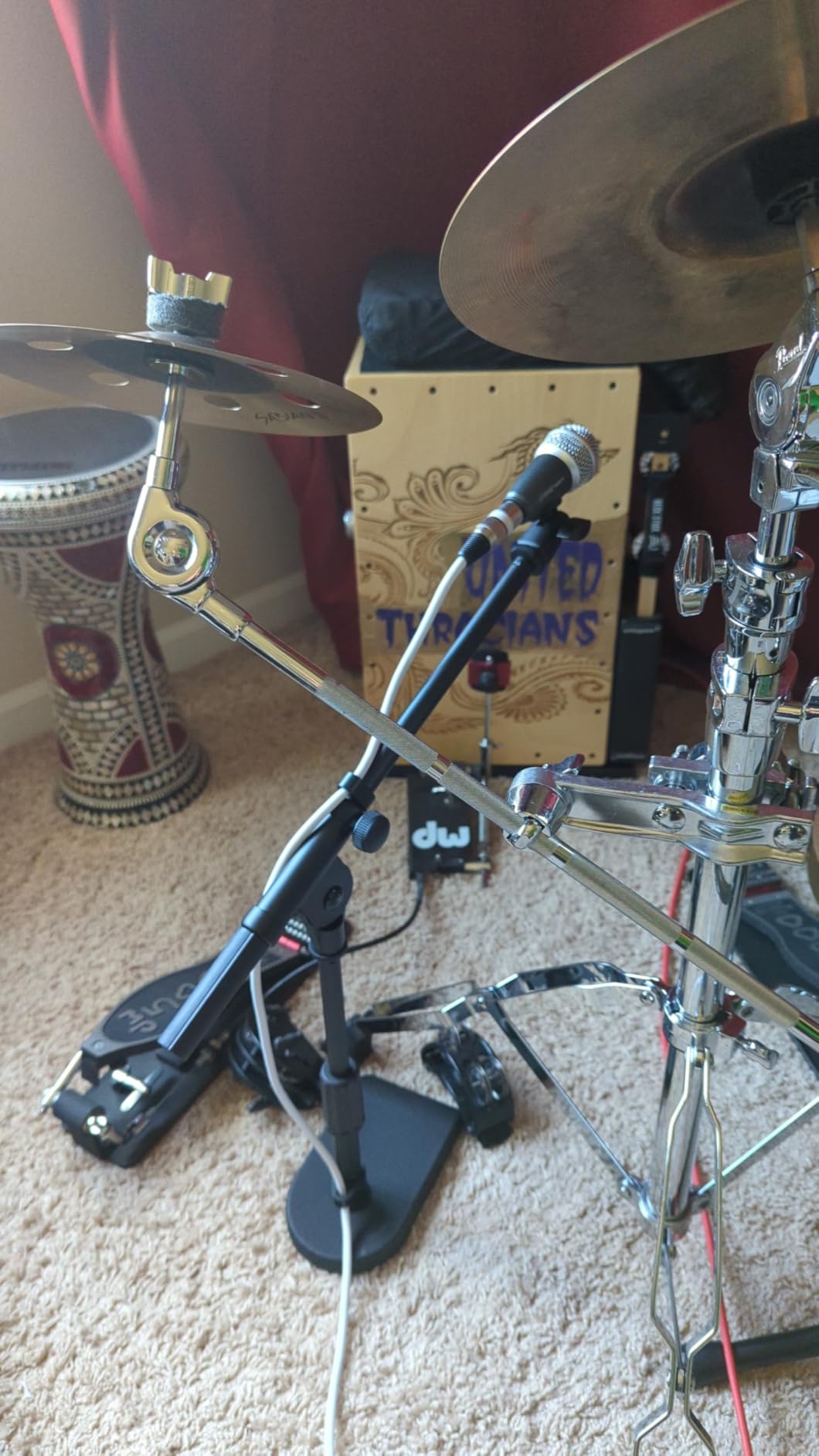 InnoGear Adjustable Desk Microphone Stand, Weighted Base with Soft Grip Twist Clutch, Boom Arm, 3/8
