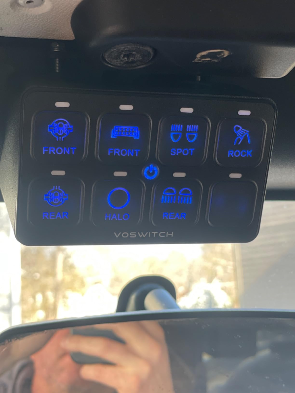Voswitch JK100 Overhead Programmable Switch Panel Power Control System for Jeep Wrangler JK JKU 2007-2018 customer photo 1