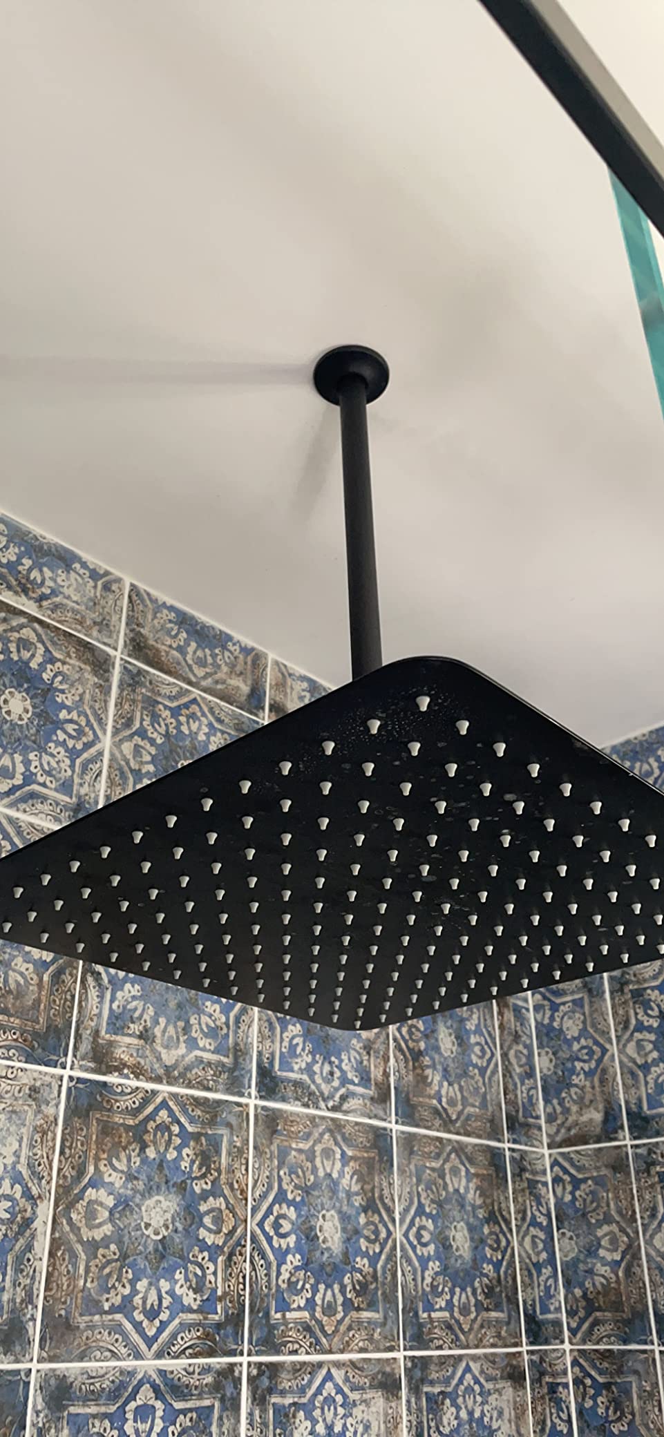 SR SUN RISE Luxury 16 Inch Extra Large Square Stainless Steel Shower Head High Pressure Rainfall Showerhead Ultra Thin Water Saving Matte Black 2.5 Gpm customer photo 2