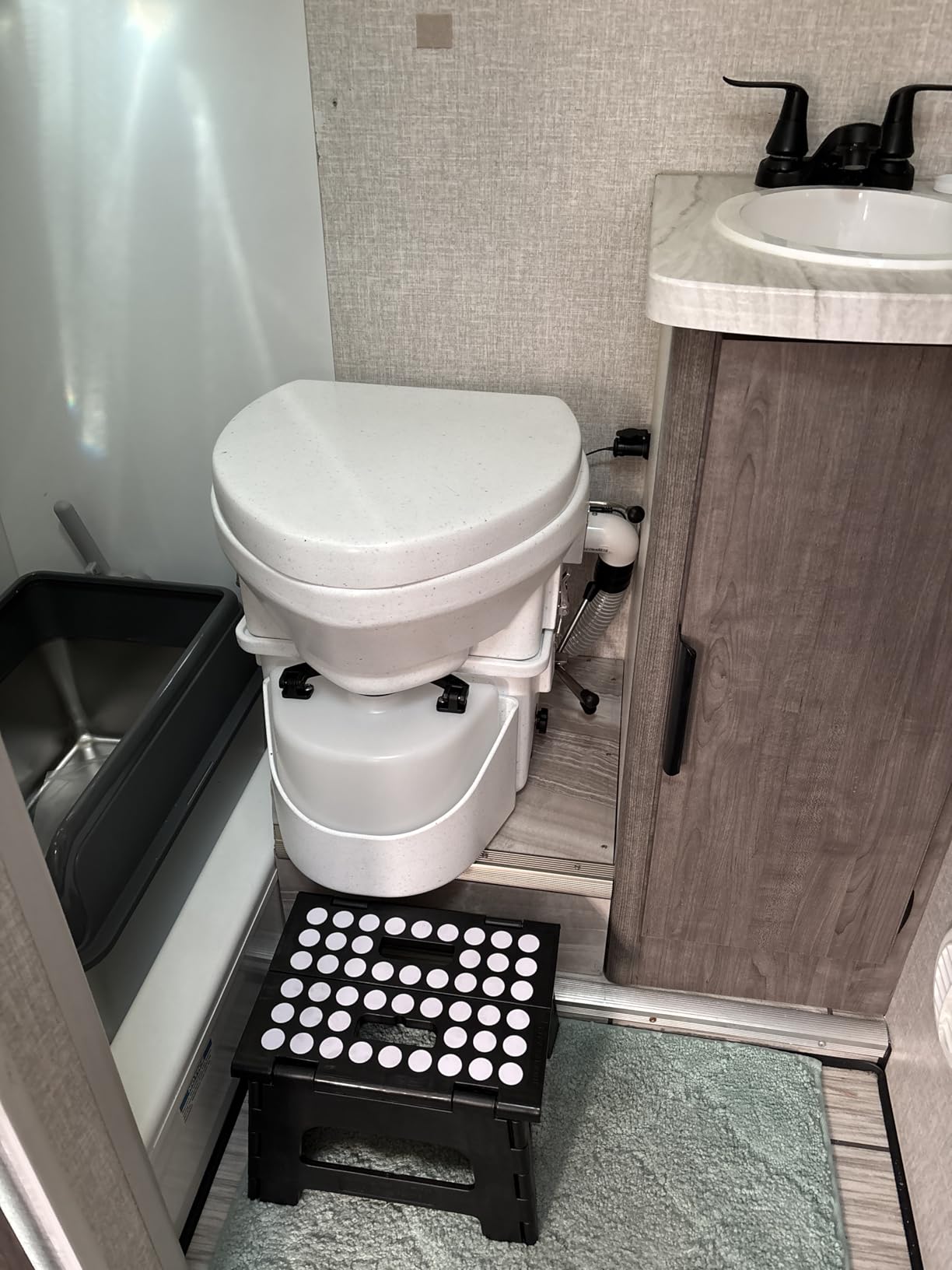 Nature's Head Self Contained Composting Toilet with Foot-Spider Handle customer photo 2