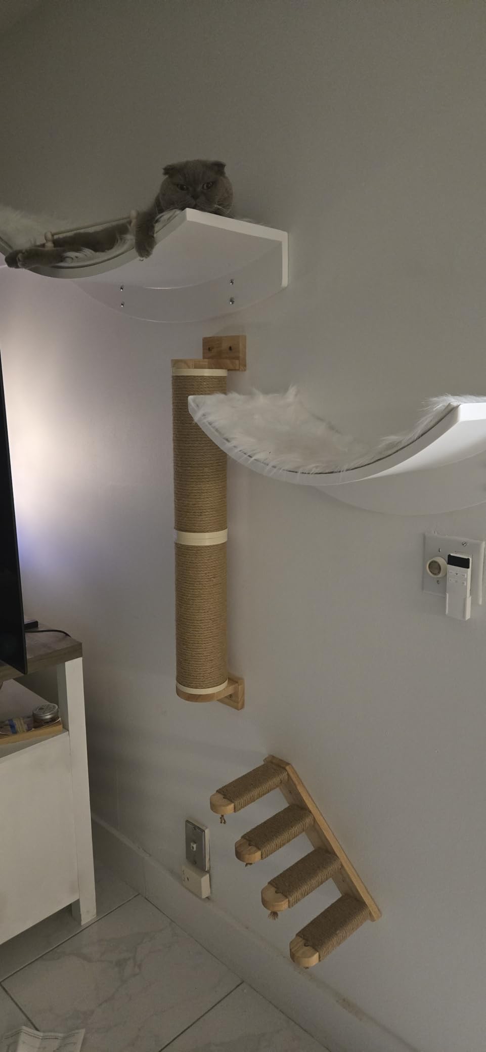 FUKUMARU Cat Climbing Shelf Wall Mounted, Small customer photo 1