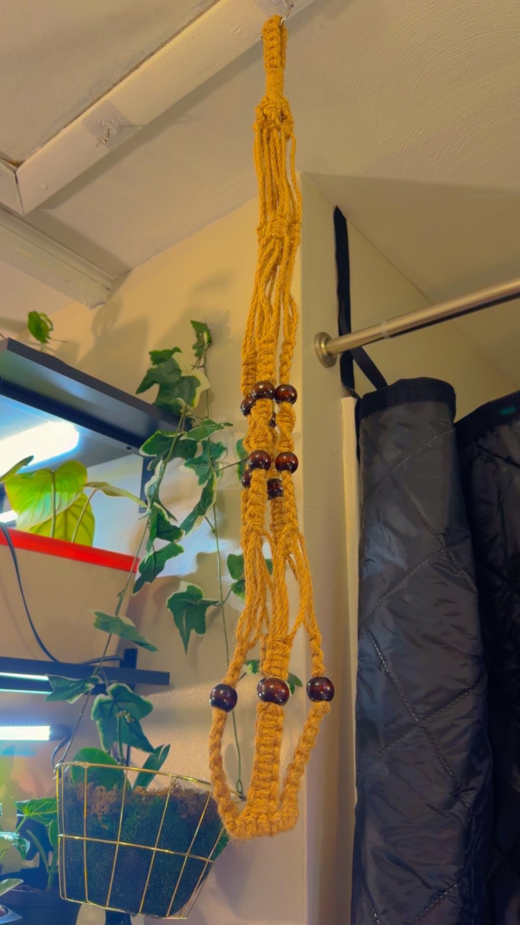 Mkono 3 Pack Macrame Plant Hangers Hanging Planters for Indoor Plants Brown customer photo 2
