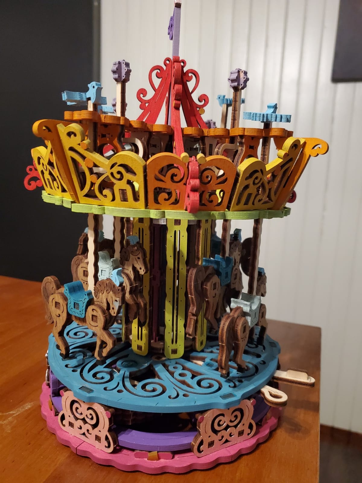 Carousel 3D Wooden Puzzles for Adults - Mechanical 3D Model Self-Assembling Craft DIY Kit customer photo 1
