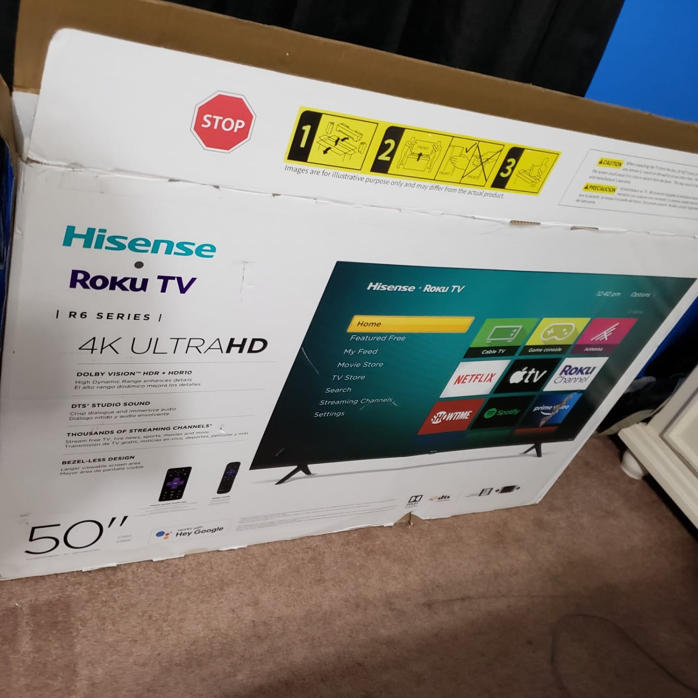 Hisense 50-Inch Class R6090G Roku 4K UHD Smart TV with Alexa Compatibility (50R6090G, 2020 Model) customer photo 1
