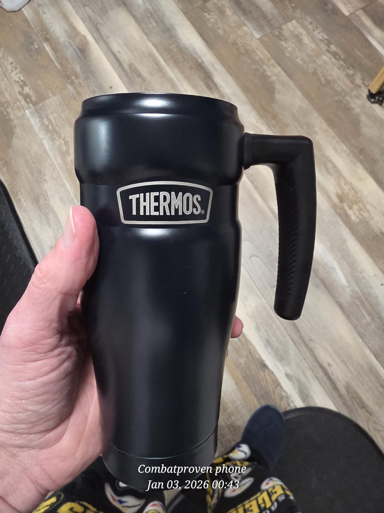 THERMOS Stainless King Travel Mug with Handle, 16oz, Midnight Blue customer photo 2