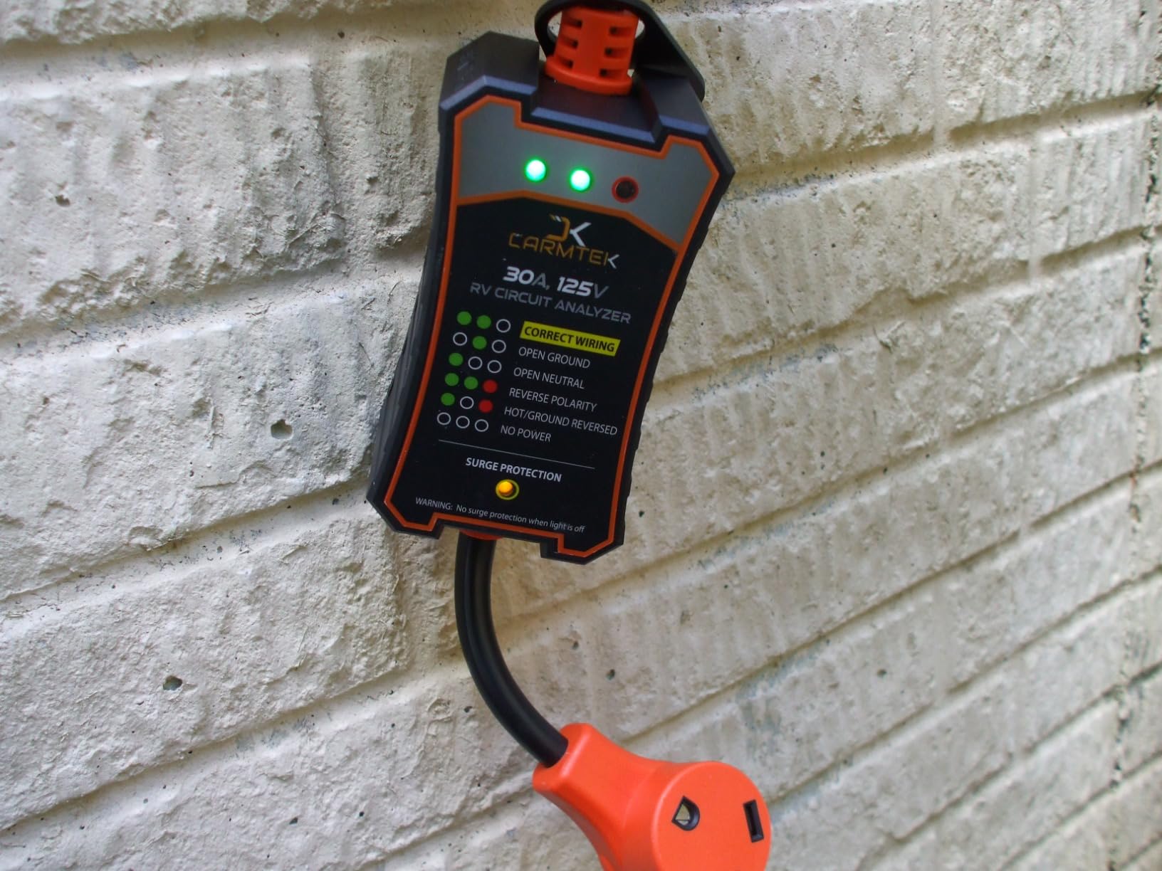 CARMTEK RV Surge Protector 30 Amp - RV Circuit Analyzer with Integrated Smart 30 Amp Surge Voltage Protection with Grip Handles customer photo 2