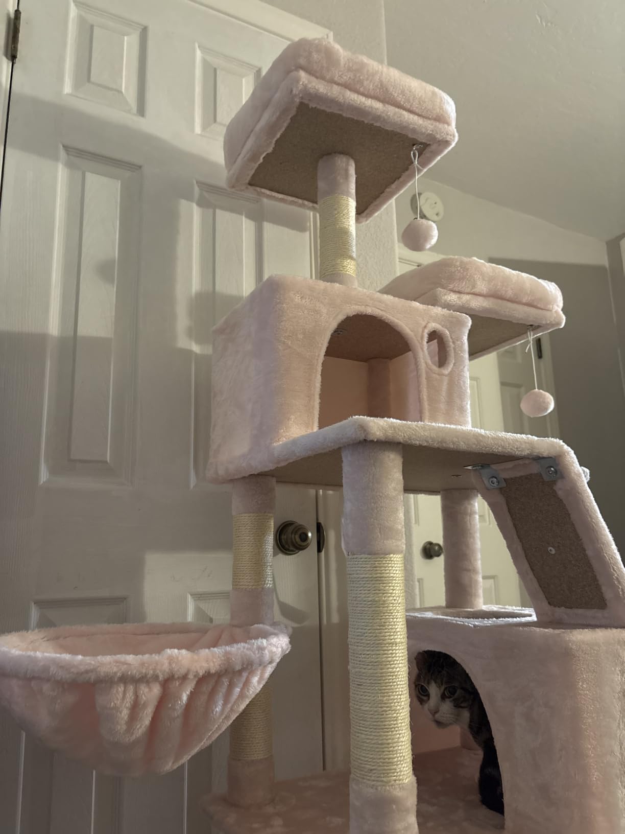 Feandrea Cat Tree, 81.1-Inch Large Cat Tower, Multi-Level Condo, Smoky Gray customer photo 1