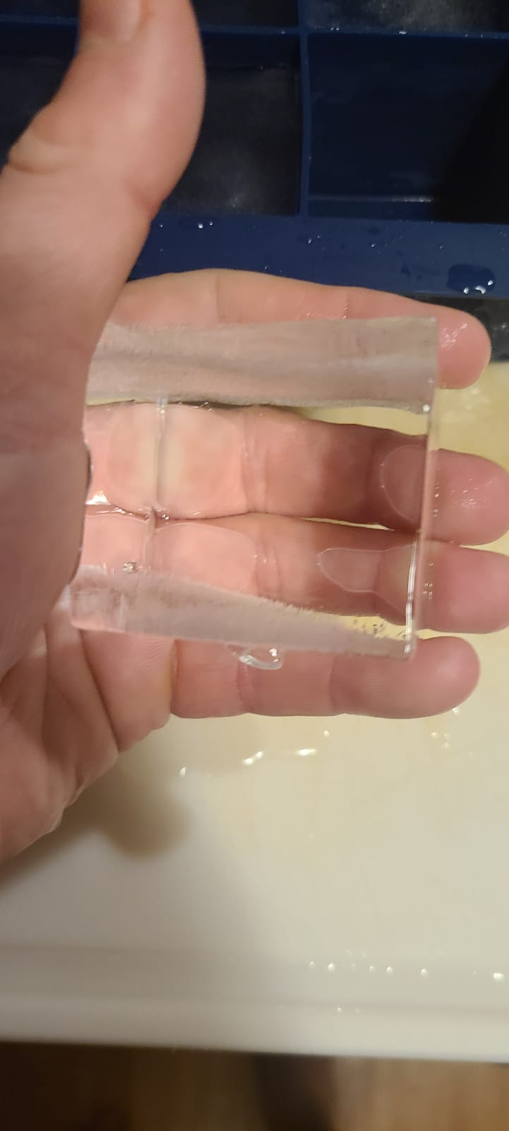 Clear Ice Cube Maker Silicone - Crystal Clear 2 Inch Ice Cube Tray,10 Large Ice Cubes Mold for Whiskey and Cocktail customer photo 2