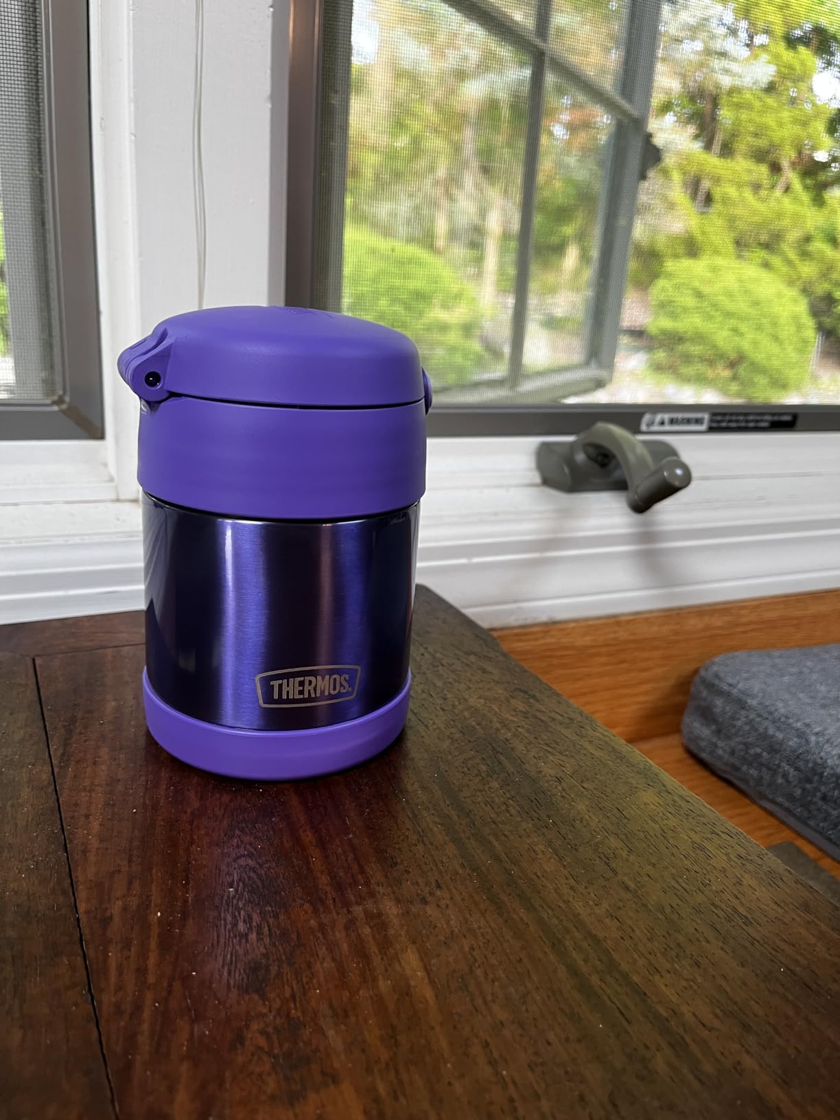 THERMOS FUNTAINER Kids Food Jar with Spoon, 10oz, Purple customer photo 2