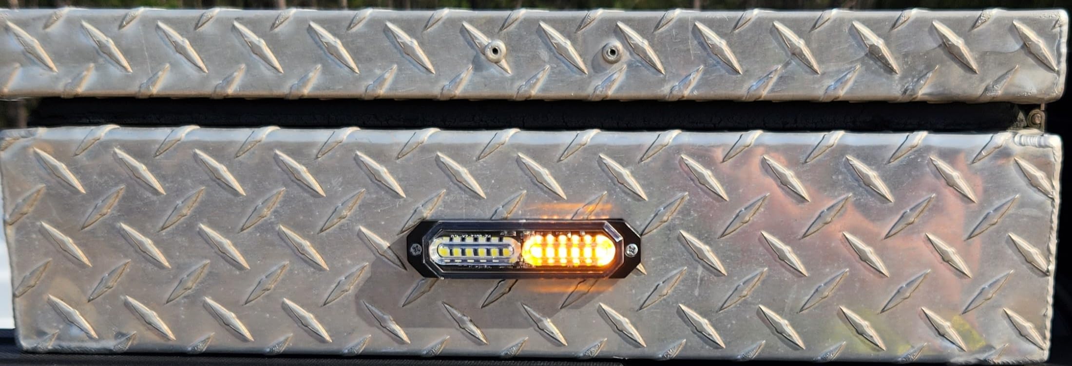 ASPL 8pcs Sync Feature Ultra Slim 12-LED Surface Mount Flashing Strobe Lights for Truck Car Vehicle LED Mini Grille Light Head Emergency Beacon Hazard Warning Lights (Amber/White) customer photo 2