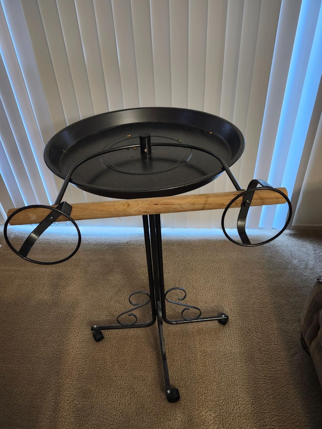 Prevue Pet Products Parrot Play Stand with Wheels - Black | Rolling Bird Perch Center with Food & Water Bowls, Enrichment Accessories customer photo 1