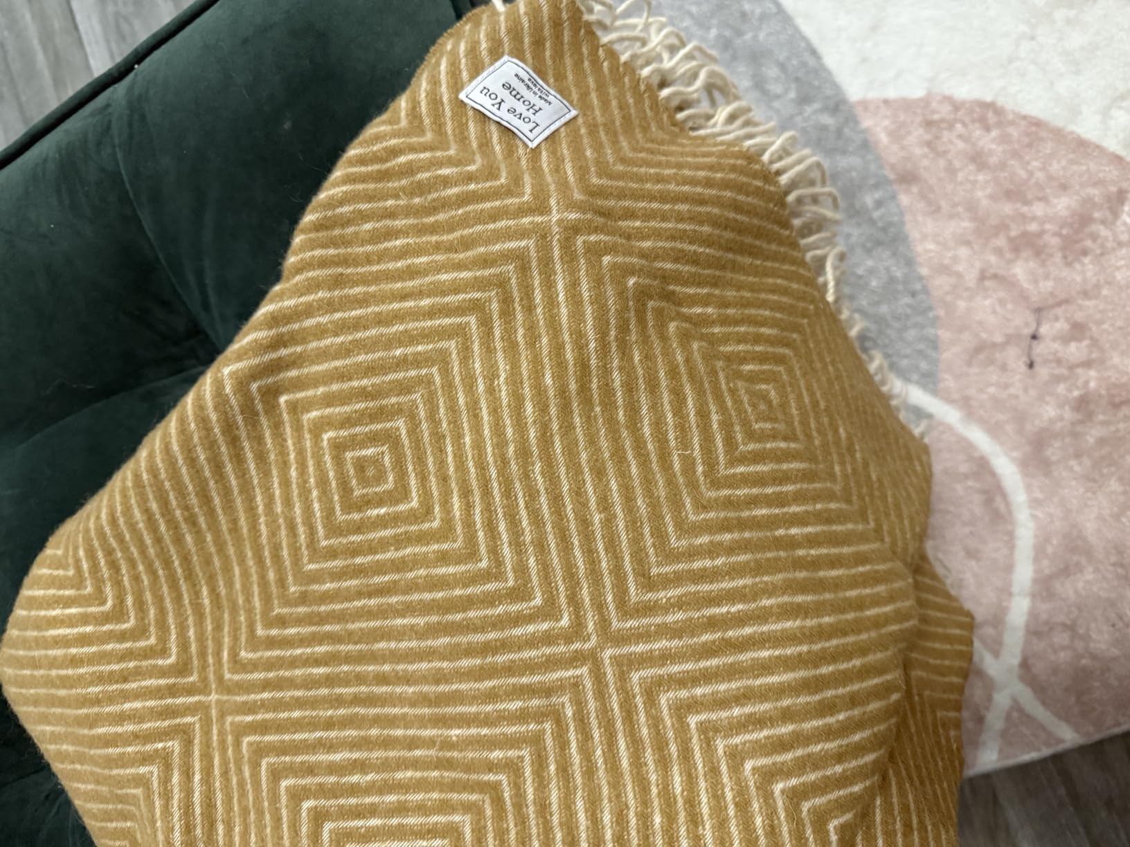 LYHome Merino Wool Blanket, Warm & Soft Throw for Bed & Couch, 55 x 79 in customer photo 1