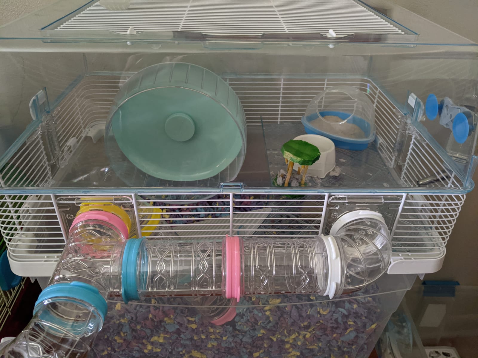 Ferplast Duna Space Hamster Cage, Extra-Deep 11.5-Inch Base Promotes Instinctual Burrowing While Containing Litter & Debris, Includes All Accessories and Play Tunnels, 22.6L x 18.7W x 21.5 Inches customer photo 1