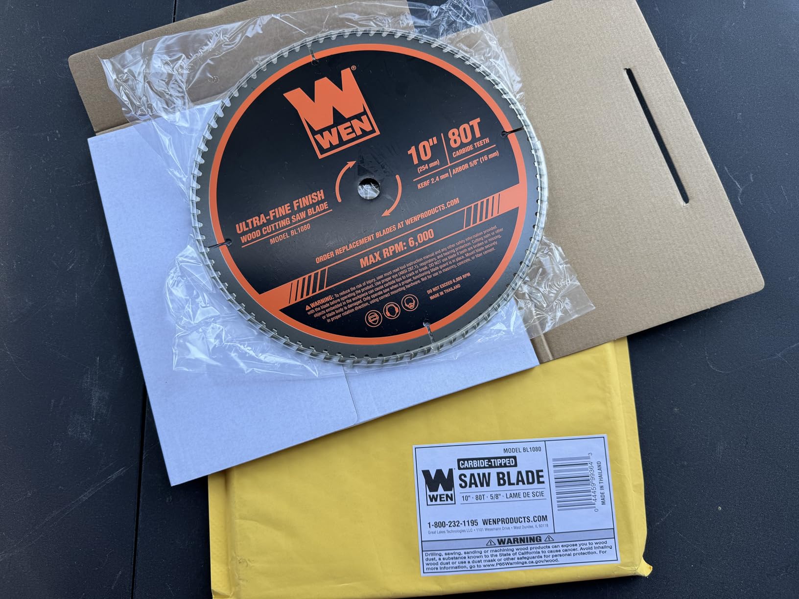 WEN BL1080 10-Inch 80-Tooth Carbide-Tipped Ultra-Fine Finish Professional Woodworking Saw Blade for Miter Saws and Table Saws customer photo 2
