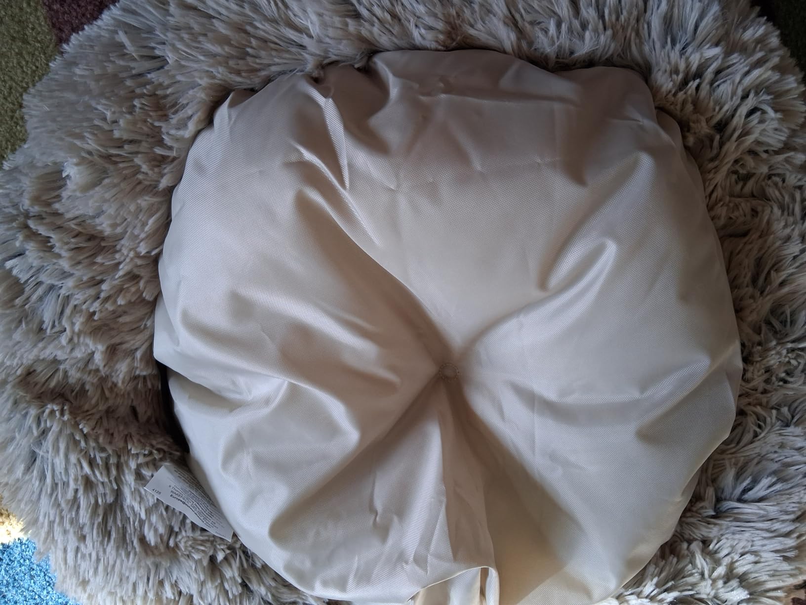 Best Friends by Sheri The Original Calming Donut Dog Bed for Extra-Large Dogs up to 150 lbs, Shag Faux Fur, Dark Brown, 45