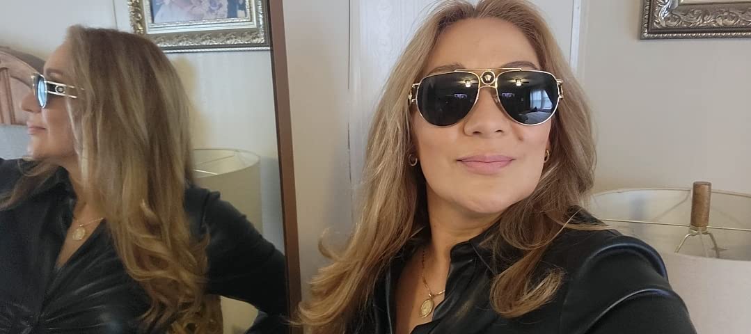 Versace VE 2225 100287 Gold Metal Aviator Sunglasses Grey Lens customer photo 2