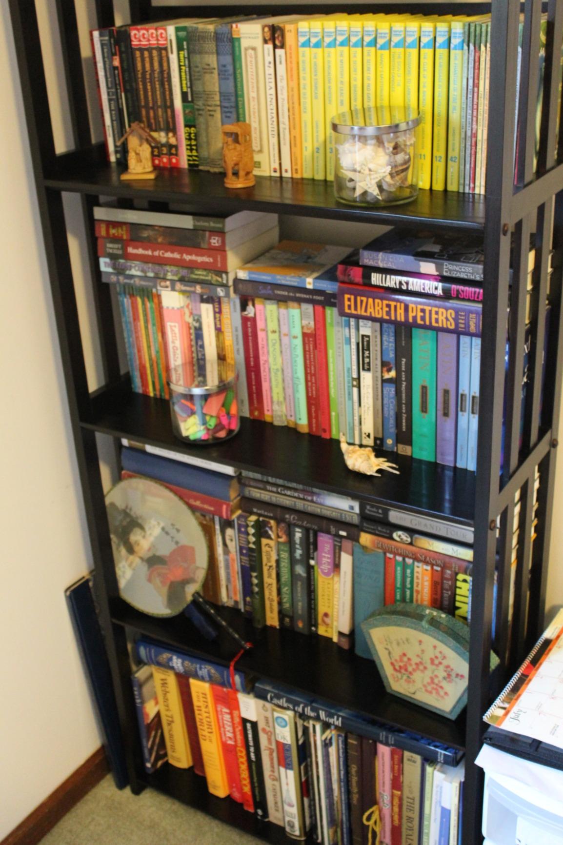 Mission Style 5-Shelf Bookcase-Walnut customer photo 2