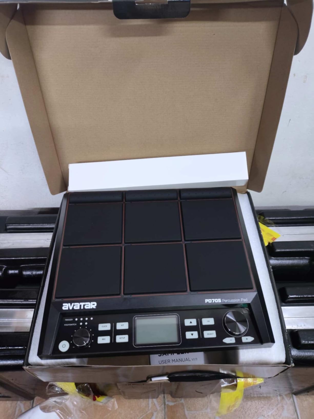 PD705 Percussion Sample Multipad, Electric Drum Pad for Drummers | With 9 Velocity Sensitive Pads, 592 Sounds, Built-in Effecter, Looper, Support USB/MIDI In Out/AUX, 8 External Trigger Inputs customer photo 2
