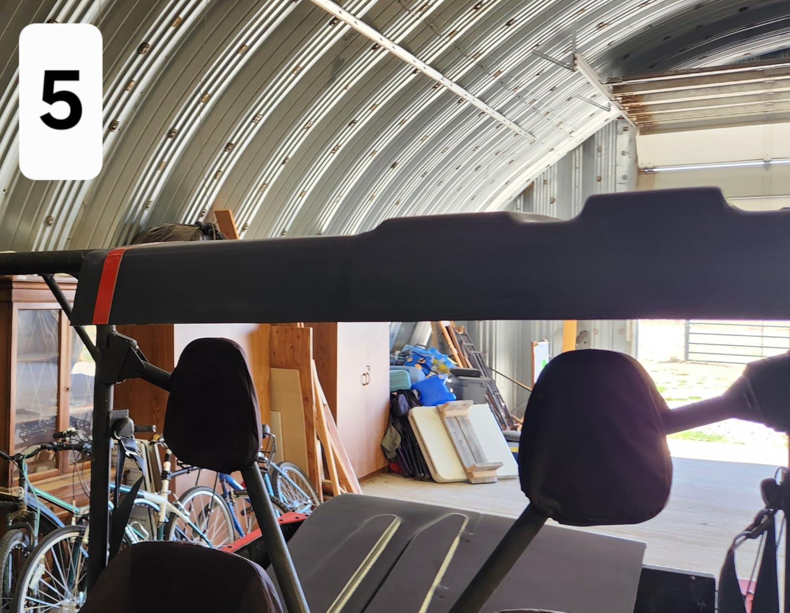 HECASA Universal Hard Top Roof Compatible with JD Gator 625 825i/Kawasaki MULE 4010/Bobcat 3400/Yamaha Rhino/Kawasaki Teryx/Full Size Polaris Ranger New Black customer photo 1