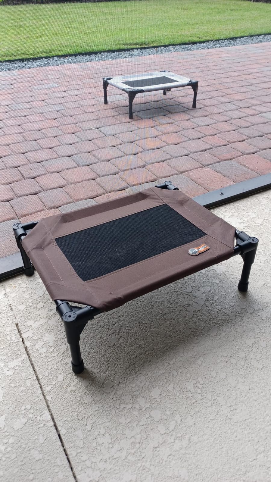 K&H Outdoor Elevated Dog Bed, Cooling Raised Dog Bed, Medium 32x25in, Tan | Pet Cot for Small & Medium Pets, Breathable Mesh 360 Hammock Design, Indoor/Outdoor Washable Cover, Portable Metal Frame customer photo 1