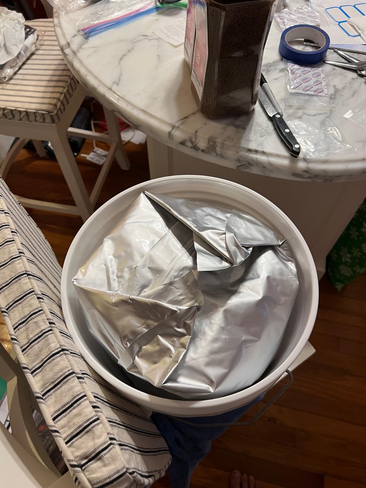 30 Mylar Bags for Food Storage 1 Gallon - Extra Thick 15 Mil - Long Term & Food Grade - Mylar Bags with Oxygen Absorbers 400cc- Zipper, Resealable, Stand-up Gousset customer photo 1