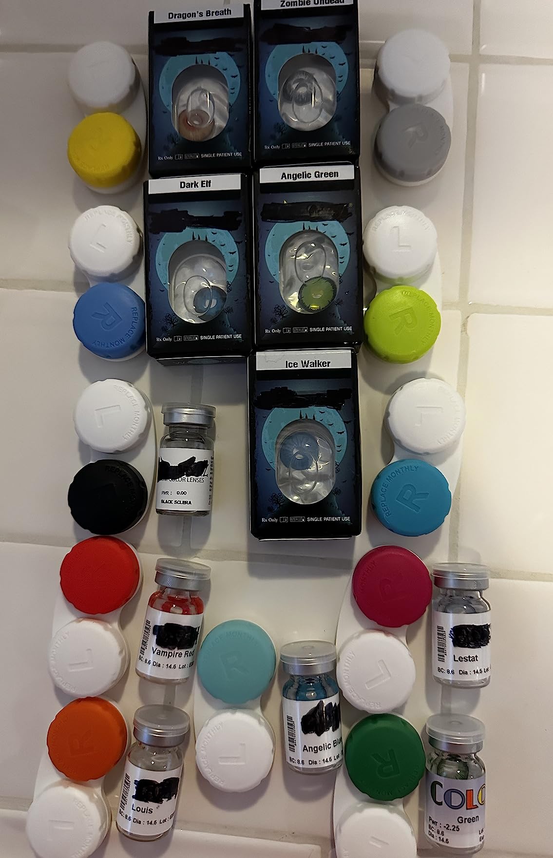 Lasiyanor 12PCS Colorful Contact Lens Case, Contact Lens Immersion Kit, Leak-Proof Packaging, Suitable for Outdoor Mini Contact Lens Case Screw Top customer photo 2