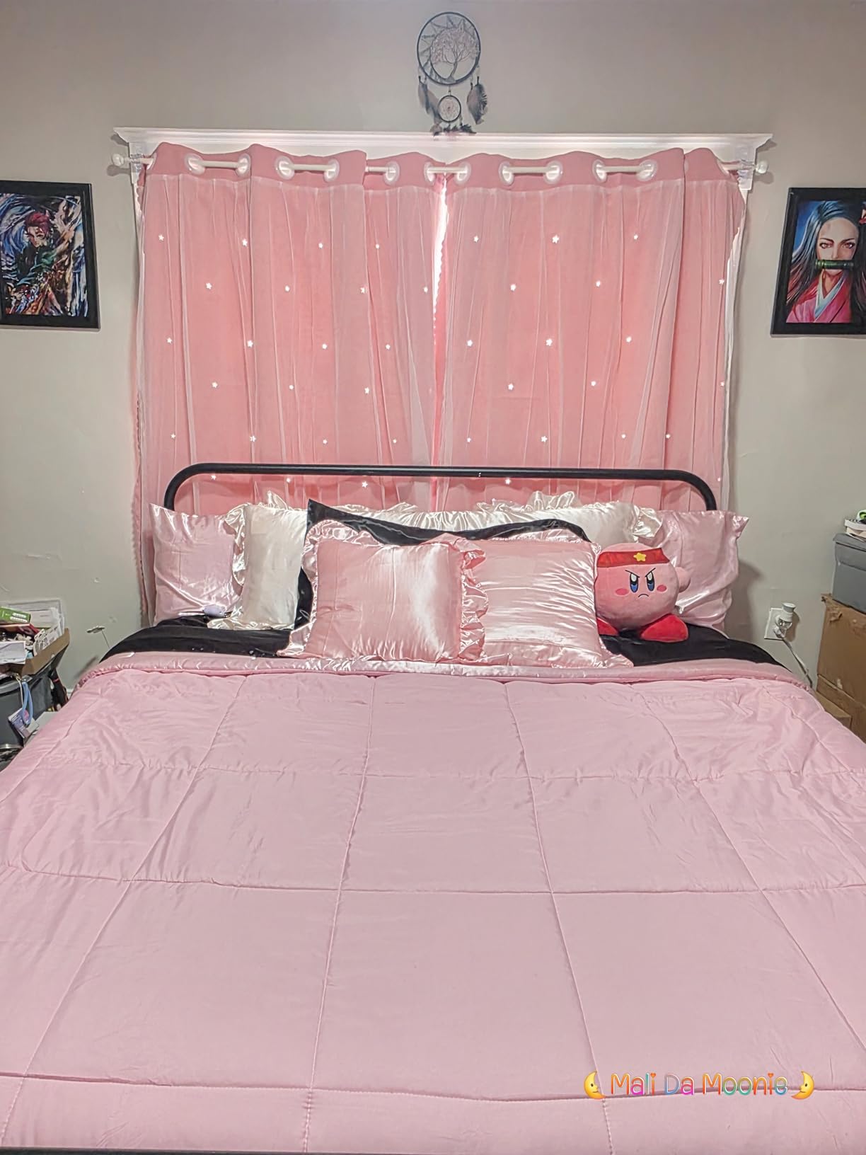 Whale Flotilla 3-Piece Reversible Silky Soft Breathable Queen Comforter Set | Luxurious Satin Black Comforters Queen Size with 2 Satin Pillowcases customer photo 2
