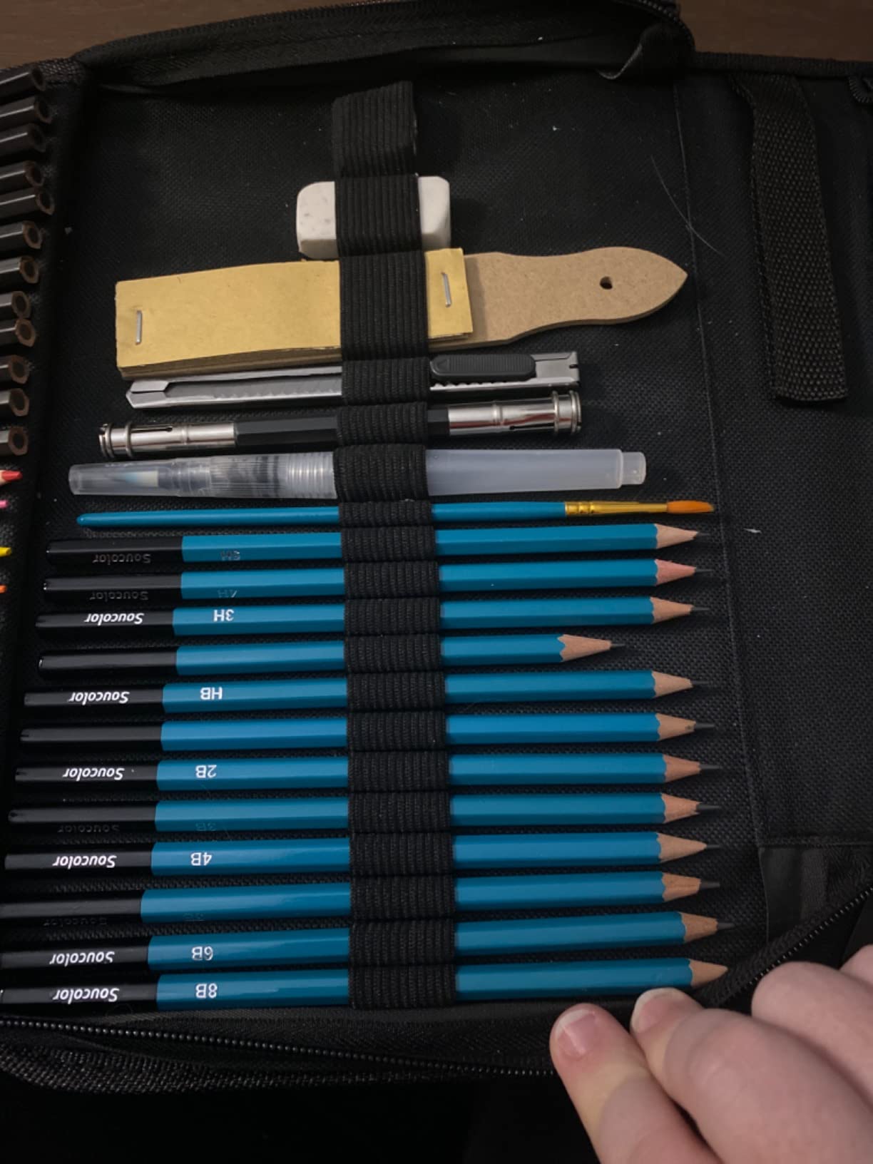 Soucolor 73Pcs Art Supplies Drawing Kit Sketch Pencils Set Adults Gift customer photo 1