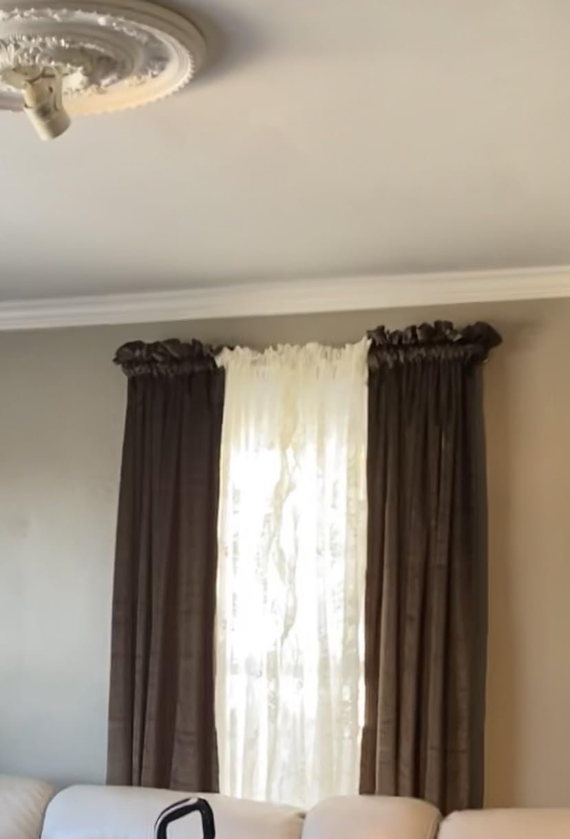 PRIMROSE Gold Velvet Curtains 96 inches Long: Living Room Luxury Room Darkening Curtain - Elegant Bedroom Thermal Insulated Modern Heavy Thick Soft Soundproof Rod Pocket Window Drapes Set of 2 Panels customer photo 2