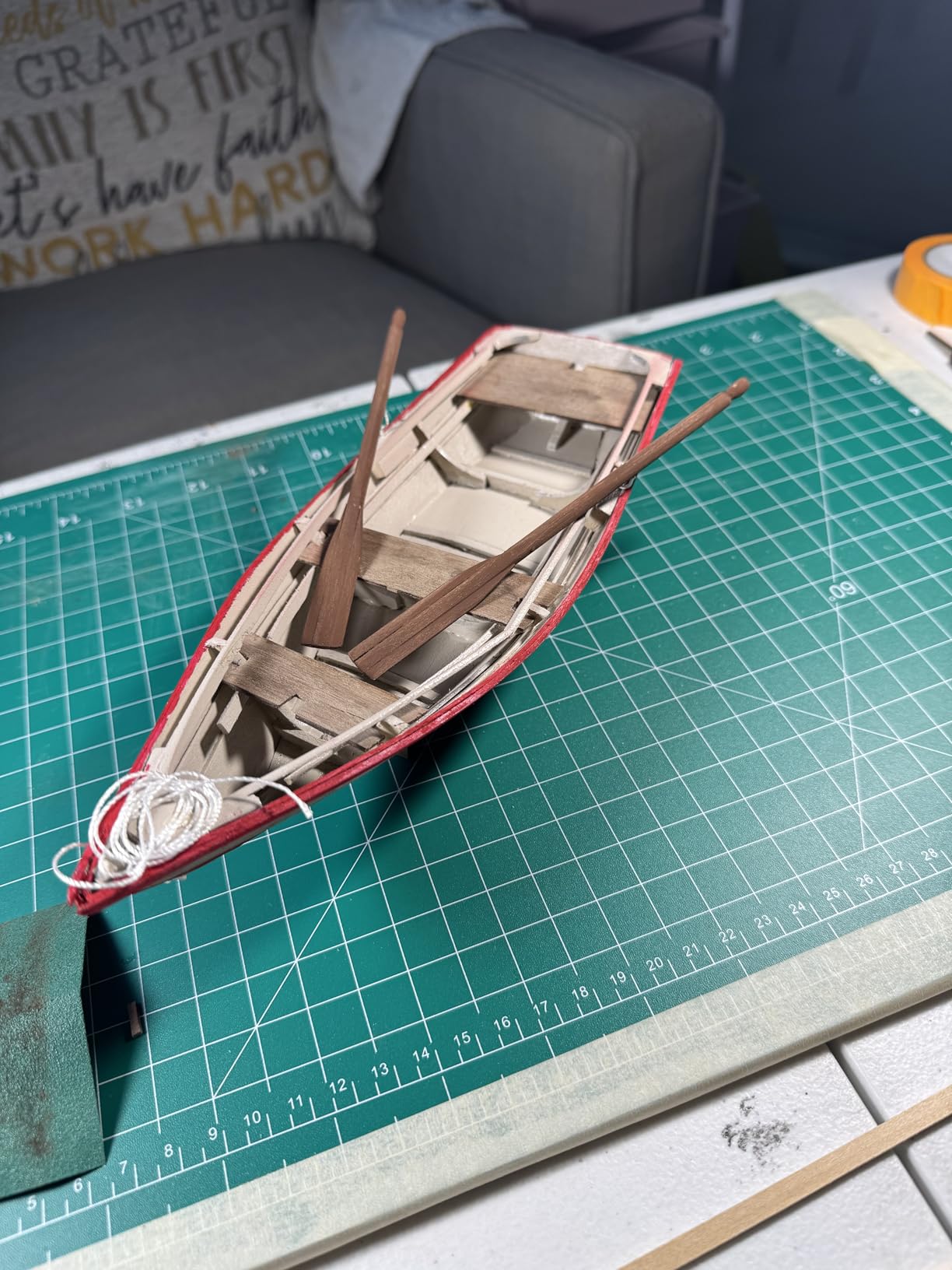 Midwest Dinghy Wooden Ship Model Building Kit for Adults DIY Woodcraft Self Assembly customer photo 1