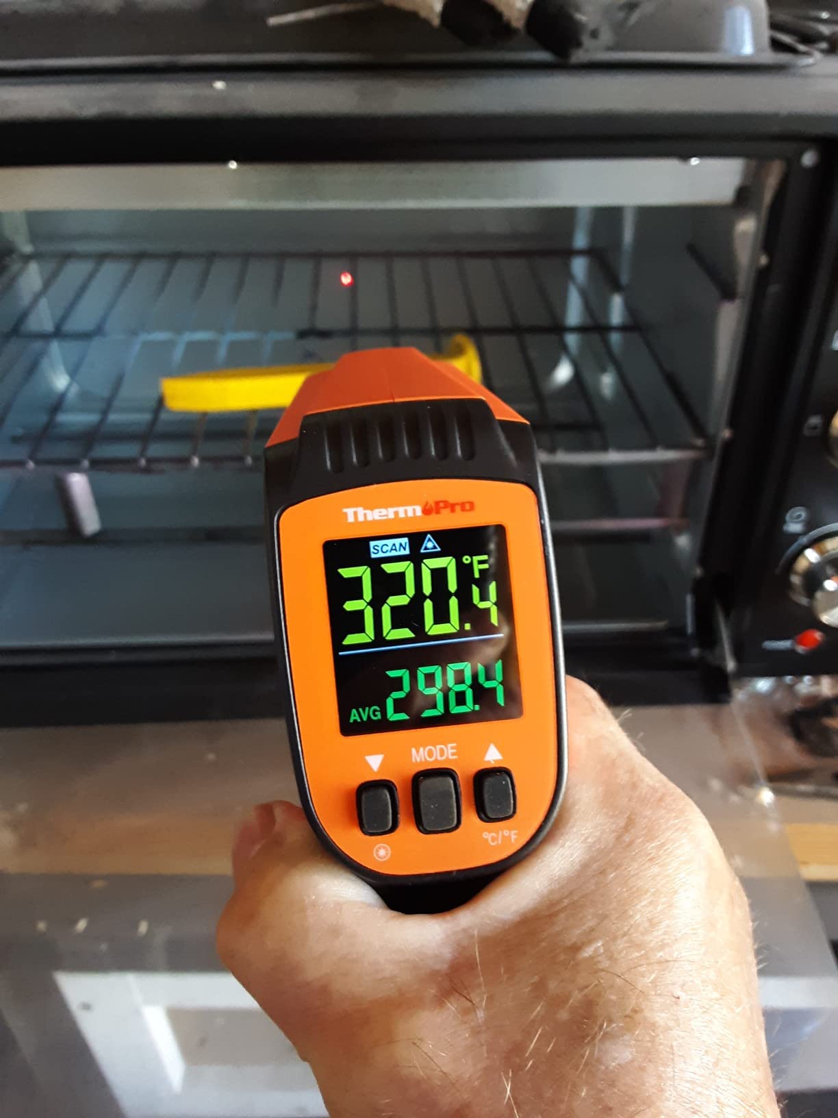 TempPro TempScan Infrared Thermometer Gun with 2 Laser | 16:1 D:S Ratio Temperature Gun for Cooking HVAC Engine, Adjustable Emissivity -58F-1022F customer photo 2