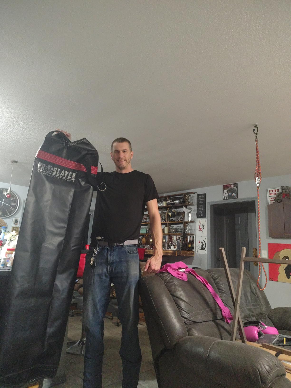 6ft Tall 150lb Muay Thai Kickboxing Boxing MMA Heavy Bag UNFILLED - Made in USA customer photo 1