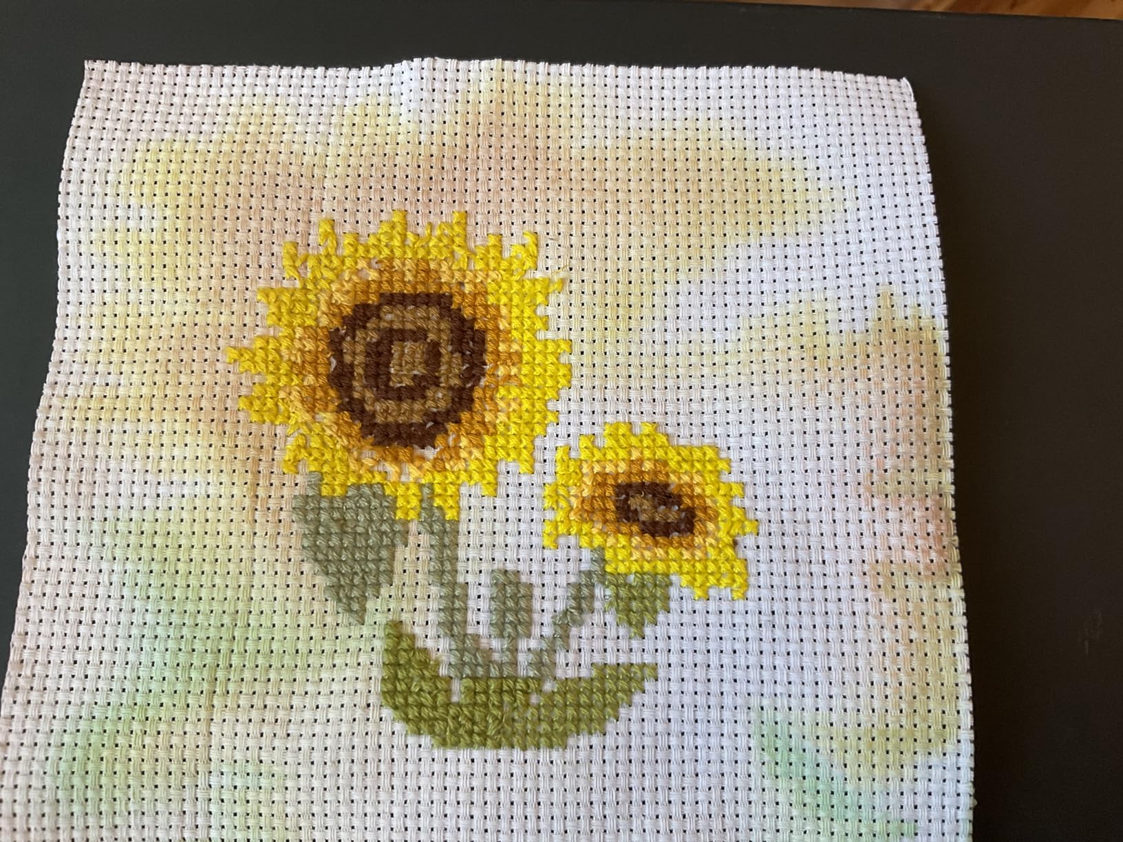 Kraftex Stamped Cross Stitch Kits for Beginners (Flower Theme - 6.75 Inch - 4 Pack 1 x Embroidery Hoop) Embroidery Needlepoint Patterns for Adults, Includes Poppy, Rose, Sunflower and Pansy customer photo 1
