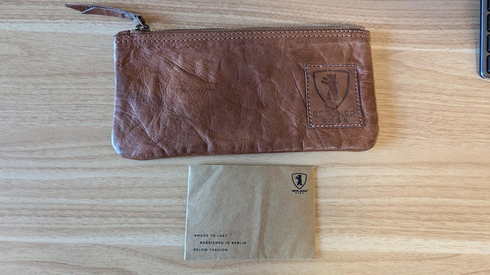 BERLINER BAGS Vintage Leather Pencil Case For Men and Women | Genuine Leather Pencil Pouch, YKK Metal Zipper, Fits Pens & Small Makeup Items, For Work and University customer photo 1