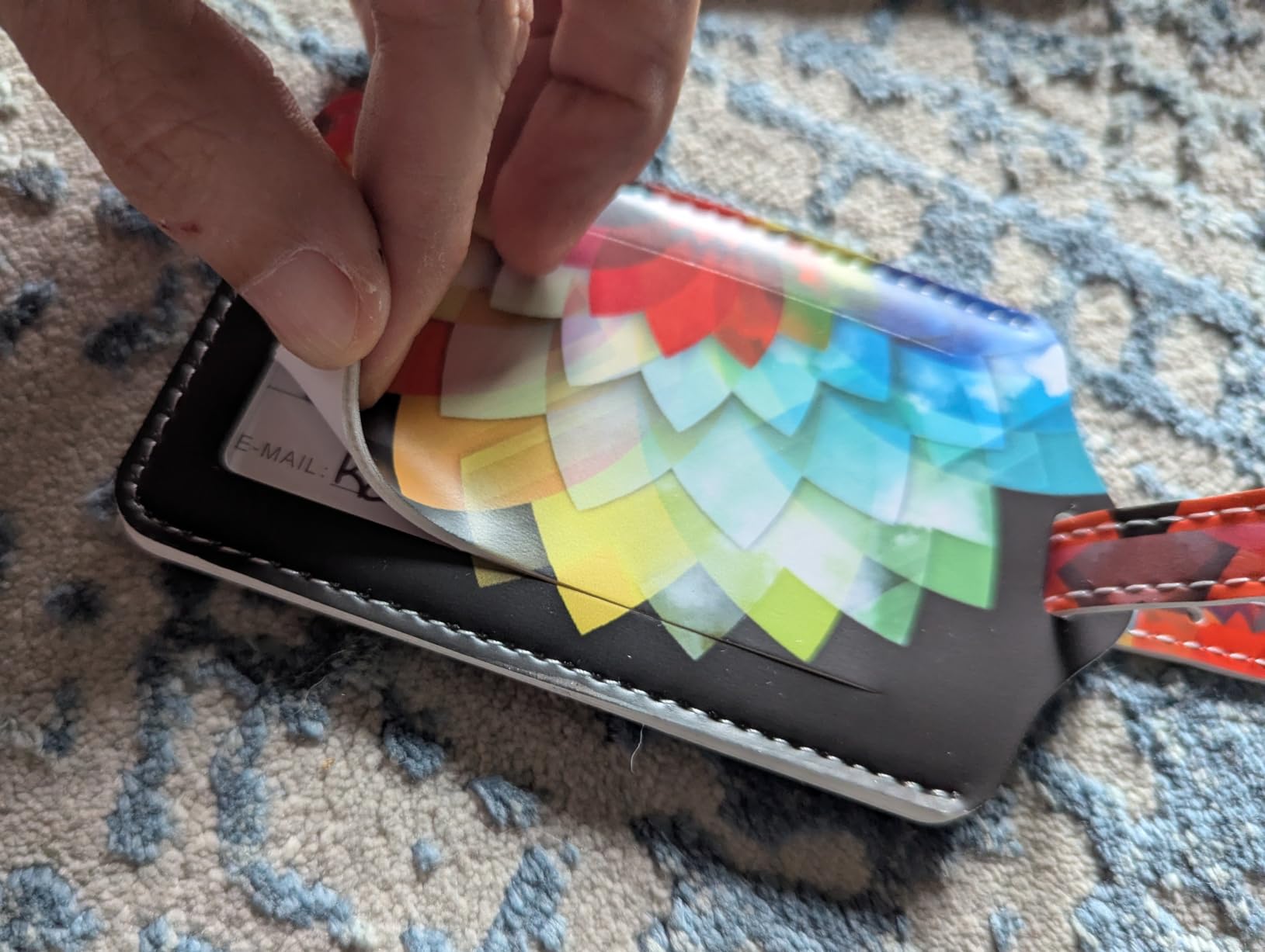 4 Pack Luggage Tag for Suitcases TSA Approved, Leather Suitcase Tags Identifiers, Cute Bag Name Travel Tags ID Labels for Women Men Cruise Airport Luggage Travel Essentials by Sodsay customer photo 2