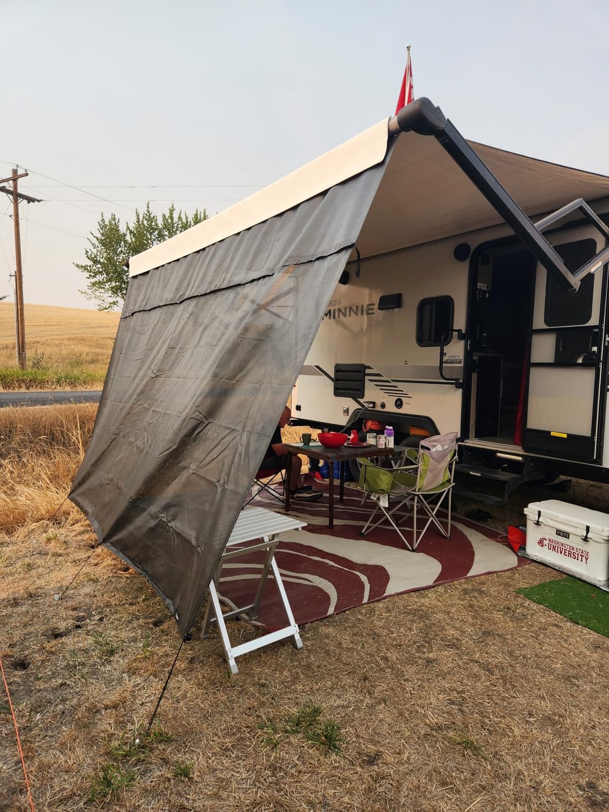 Dulepax RV Awning Side Shade- 9'X7' -Second Generation RV Awning Side Shade Screen Significantly Improves Shadew and Privacy.Universal RV Awning Shade Screen with Complete Kits. customer photo 1