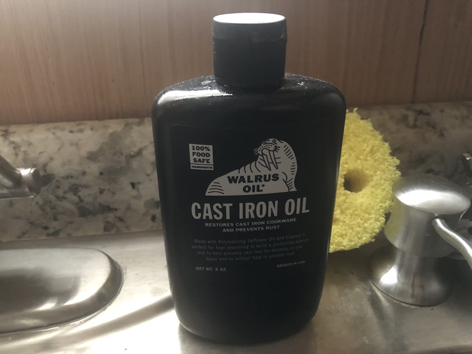 WALRUS OIL - Cast Iron Oil, High Smoke Point Safflower Oil for Seasoning, Maintaining Cast Iron, 8 oz customer photo 2