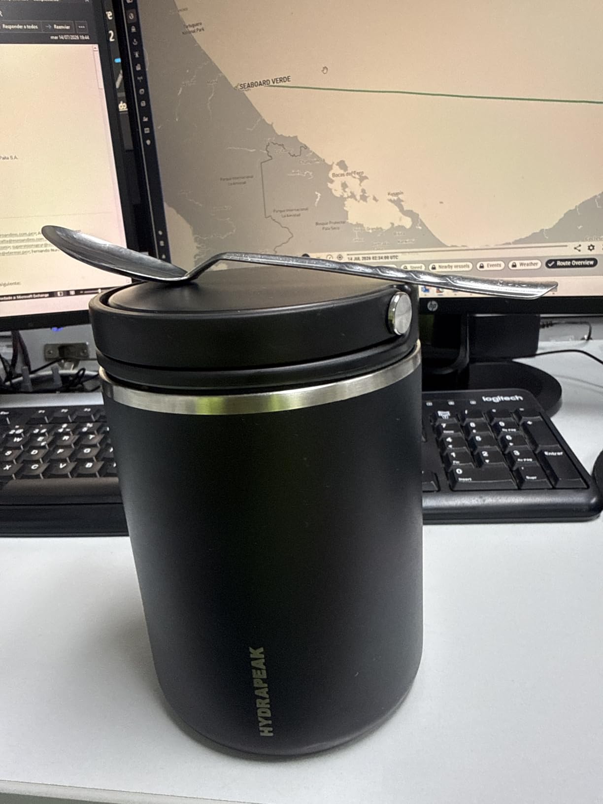 Hydrapeak 25oz Stainless Steel Vacuum Insulated Food Jar for Hot Food and Cold Food, Wide Mouth Leak-Proof Soup Jar for Adults, 10 Hours Hot and 16 Hours Cold (Black) customer photo 2