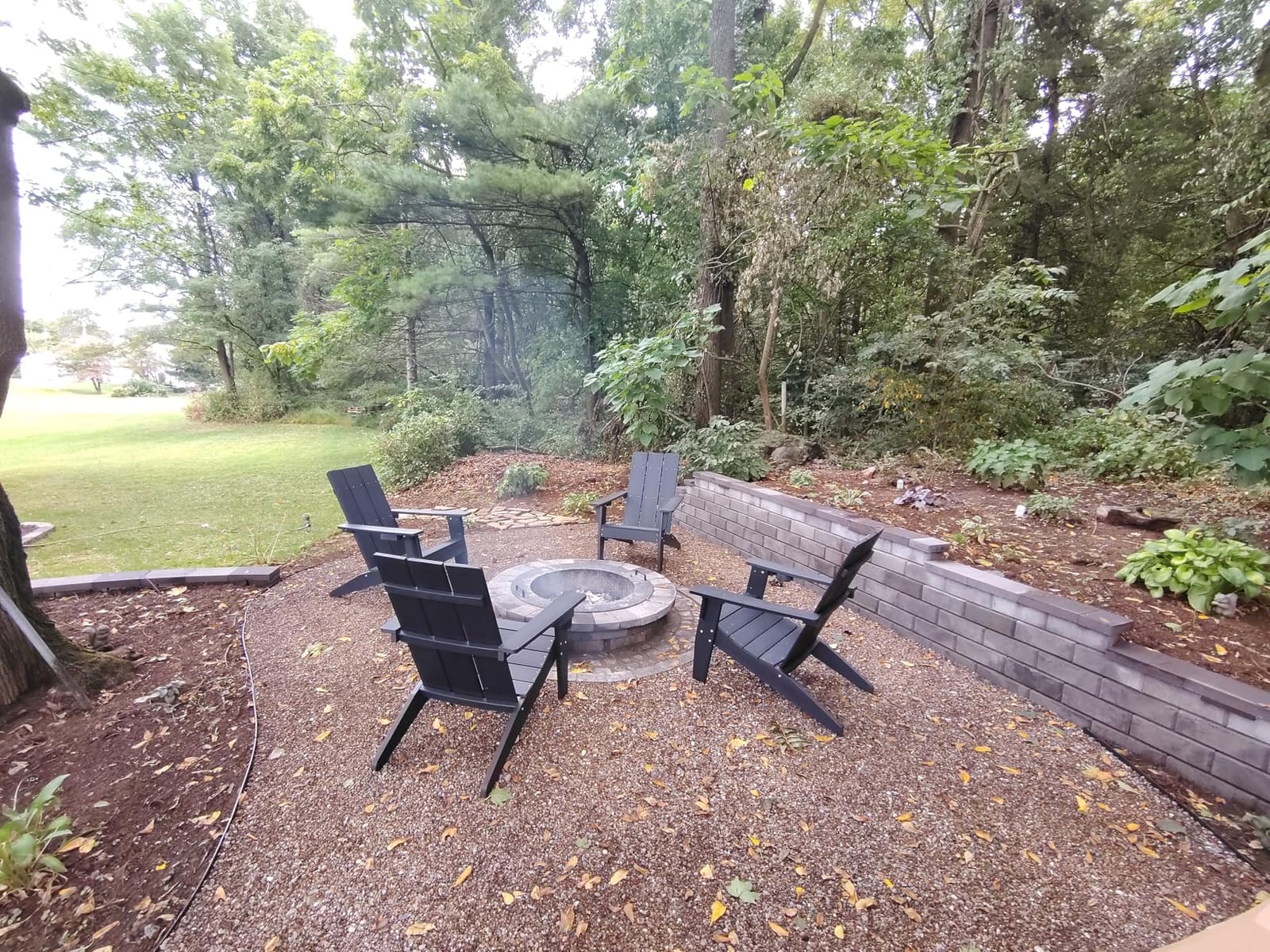 MXIMU Adirondack Chairs Set of 4, 450lb Capacity & 33in Tall Backrest | Oversized Modern Adirondack Chairs, Comfortable All-Weather Fire Pit Chair, Easy Assembly True Wood Grain Lawn Outdoor Chair customer photo 2