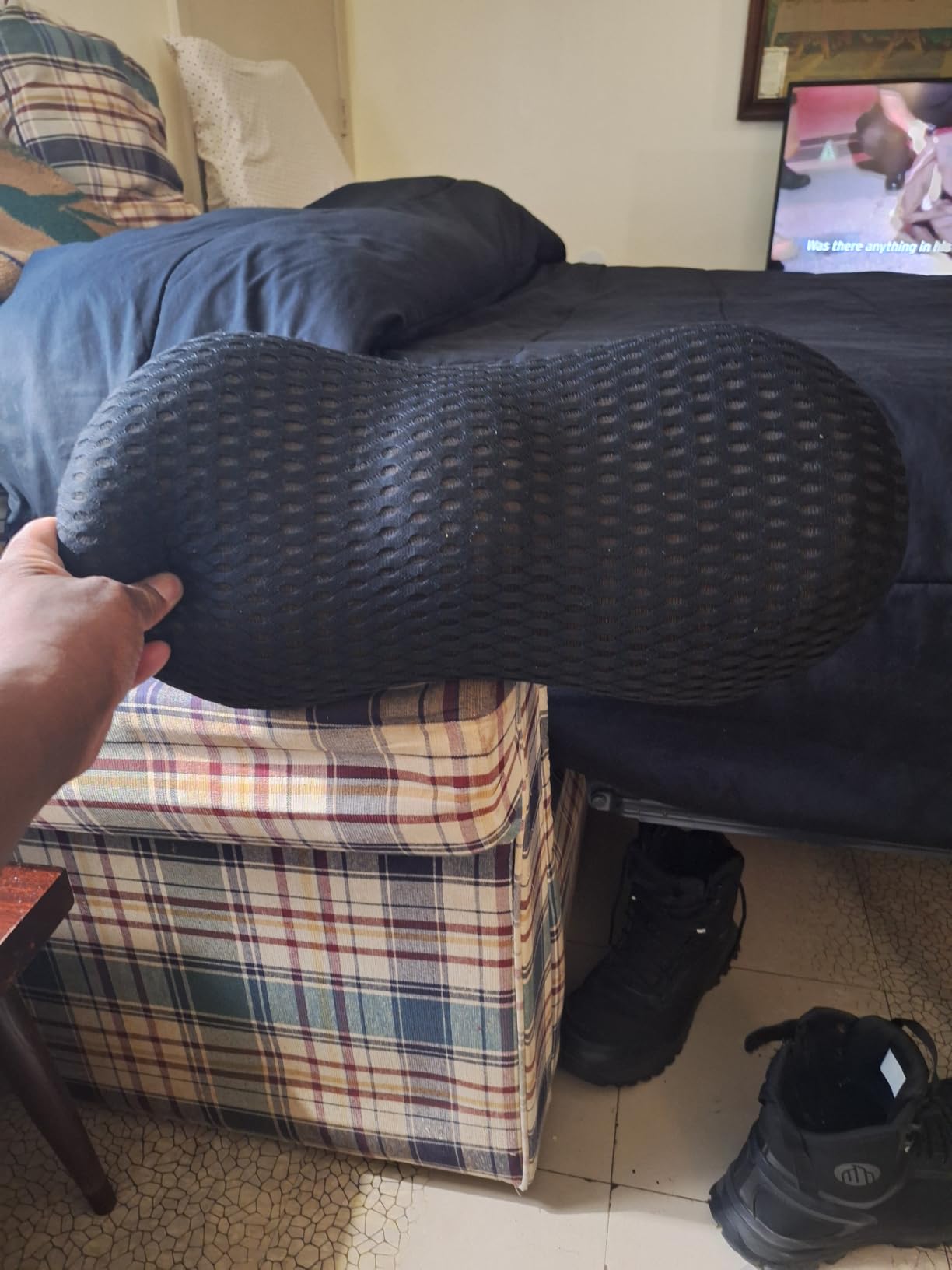 Lumbar Support Pillow for Office Chair, Memory Foam Lumbar Pillow for Lower Back Pain Relief (Grey) customer photo 2