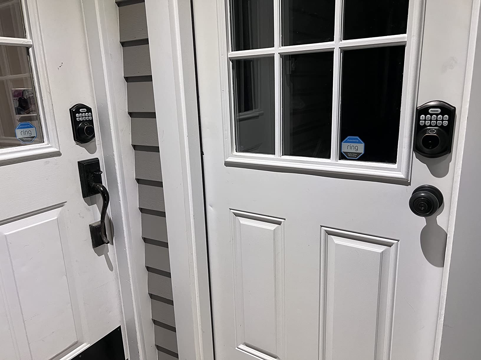 TEEHO TE002 Fingerprint Deadbolt with Keypad for Front Door, Satin Nickel customer photo 1