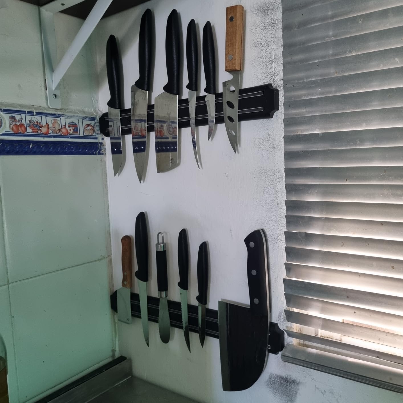 Magnetic Knife Strips(15 Inch X Set Of 2) Magnetic Knife Storage Strip, Knife Holder, Knife Rack, Knife Strip, Kitchen Utensil Holder, Tool Holder, Multipurpose Magnetic Knife Rack customer photo 2
