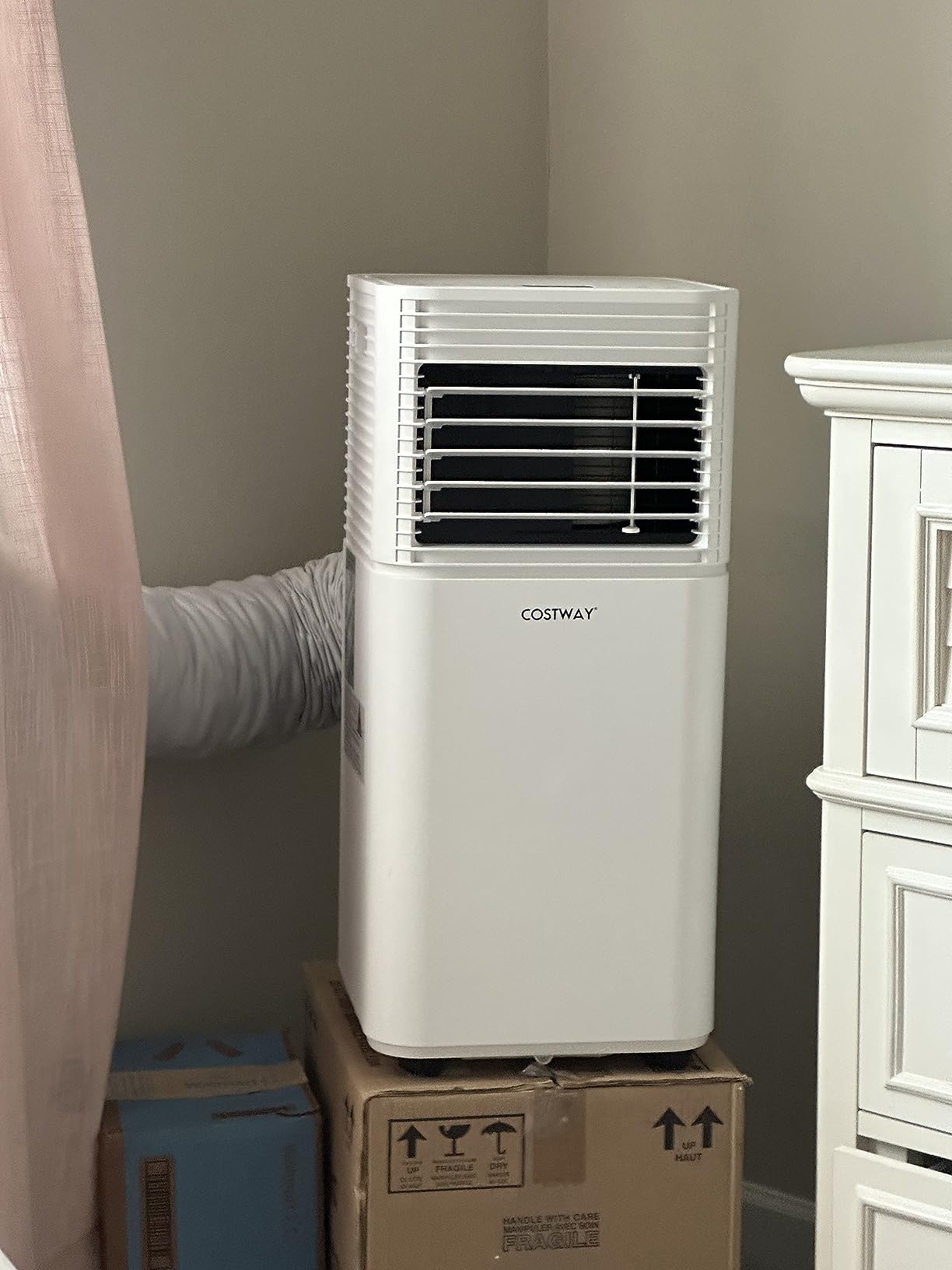 COSTWAY Portable Air Conditioner, 10000 BTU AC | Cooling for Room up to 350 sq.ft, with Remote Control, 24H Timer & Window Venting Kit, with Sleep Mode, for Bedroom customer photo 2