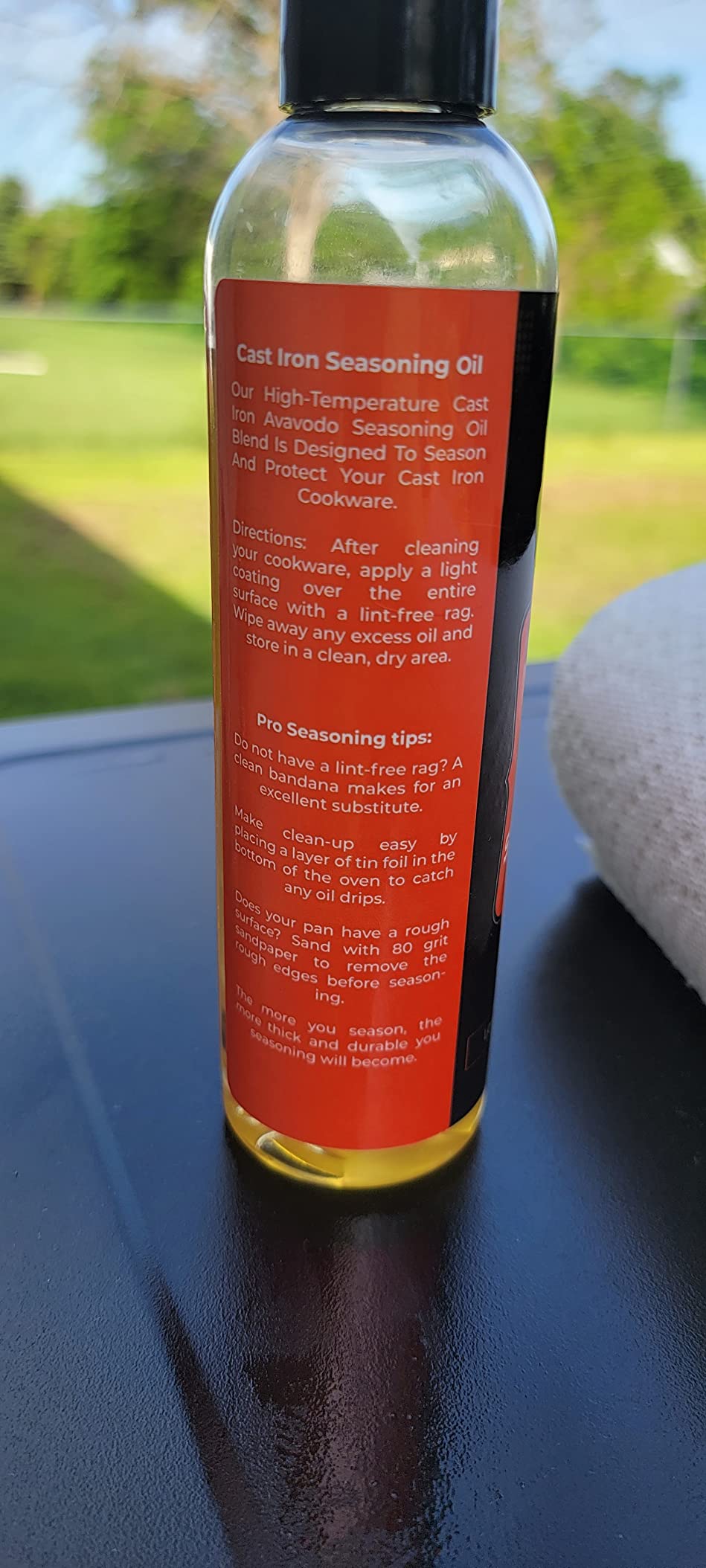 Heritage Products Cast Iron Seasoning Oil - Low-Smoke, Hi Temp All-Natural Skillet Conditioner with Avocado Oil customer photo 1