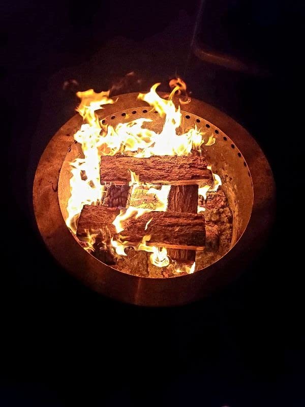Breeo X Series 24 - Corten Steel Smokeless Fire Pit for Outside - 27.5 in customer photo 2